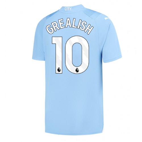 Fotbalové Dres Manchester City Jack Grealish #10 Domácí 2023-24 Krátký Rukáv